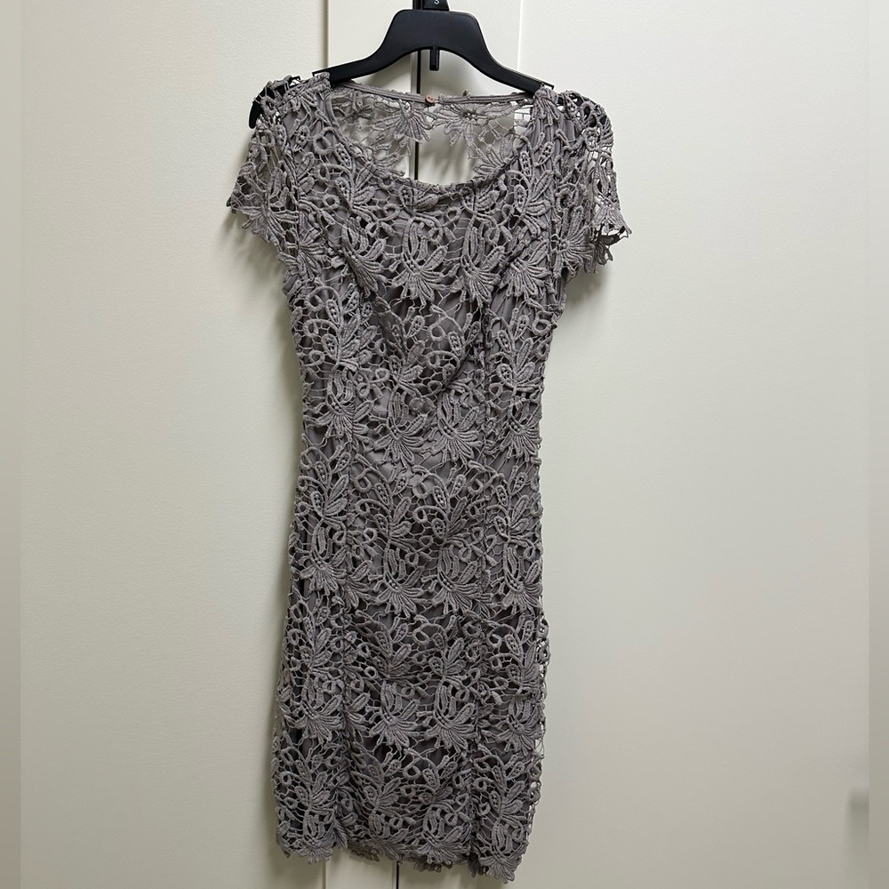 Gray lace dress
